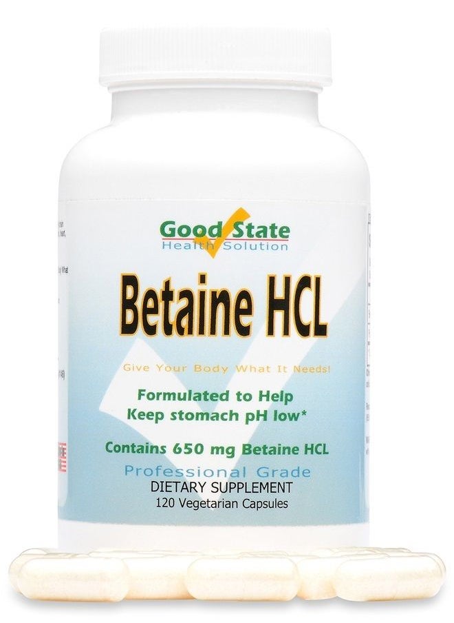 Good State Betaine HCL - (120 veggie capsules)  - Image 1