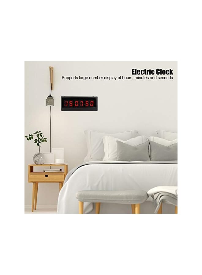 Raxoom Inch Large Oversized LED Digital Wall Clock with Hours, Minutes and Seconds Wall Mounted Electric Desk Clock Timer Decorative for Living Room, Office, Conference Room, Bedroom(Red) - Image 2