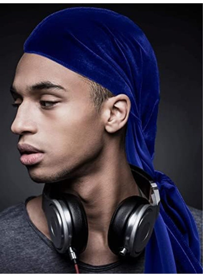 ChicAbode غطاءات الرأس الناعمة الممتازة ، 2 قطعة موجة الرجال - غطاءات الرأس الناعمة الممتازة مع ذيل طويل جدا وأحزام ناعمة واسعة مثالية للرجال - Image 3