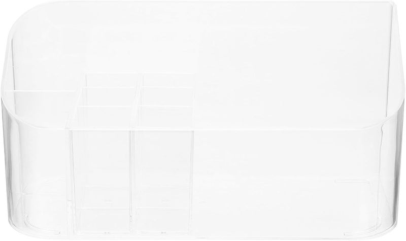 صينية تنظيم المكياج مع أدراج، حامل لمستحضرات التجميل البلاستيكية للتخزين، لعرض منتجات العناية بالبشرة وأحمر الشفاه، صندوق أدوات مكياج لطاولة التزيين في حمام المنزل - Image 1