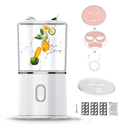 Flylin Facial Mask Machine, Face Mask Maker Multi-Function Natural Fruit Vegetable Collagen Cream Mask Machine USB Rechargeable DIY Automatic Facial Care Face Mask Maker Machine - Image 1