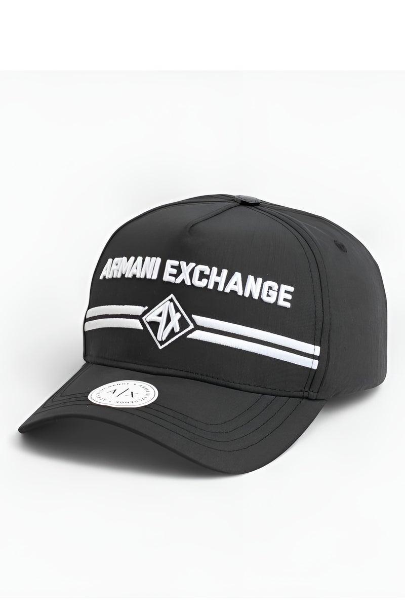 Armani Exchange Armani Exchange Men's Black Logo Baseball Cap - Image 1