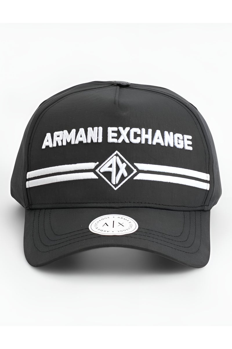 Armani Exchange Armani Exchange Men's Black Logo Baseball Cap - Image 3