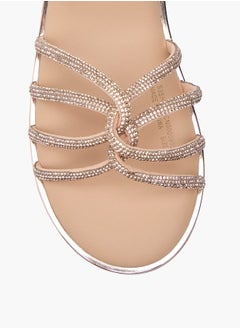 Celeste Girl's Embellished Sandals with Hook and Loop Closure  - Image 3