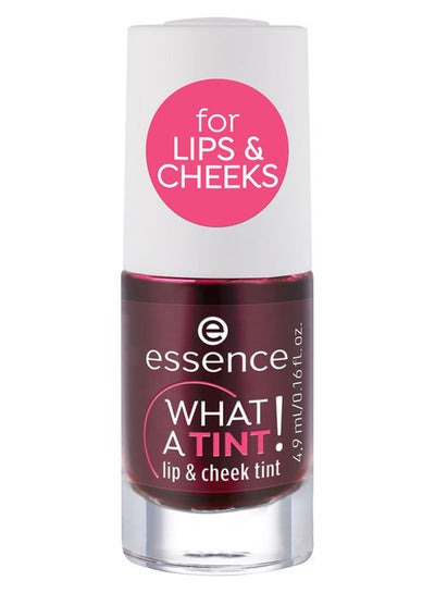 Essence What A Tint Lip and Cheek Tint | Kiss from a Rose | Natural Finish | Long Lasting Vegan Formula | Lightweight Organic Tint for Lips and Cheeks | Cruelty Free Makeup | 4.9 ml (Pack of 1) Kiss From A Rose