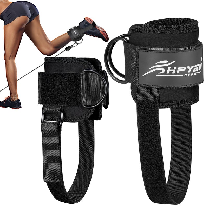 HPYGN Ankle Cuffs for Cable Machine, Gym Kickback Strap for Glute Leg Workouts, Booty Hip Abductors Exercise, Adjustable Padded Ankle Straps for Cable Machine, Home Gym Attachment for Women & Men - Image 3