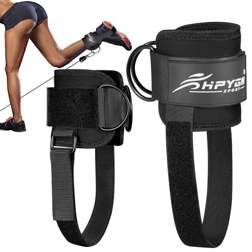 HPYGN Ankle Cuffs for Cable Machine, Gym Kickback Strap for Glute Leg Workouts, Booty Hip Abductors Exercise, Adjustable Padded Ankle Straps for Cable Machine, Home Gym Attachment for Women & Men - Image 1