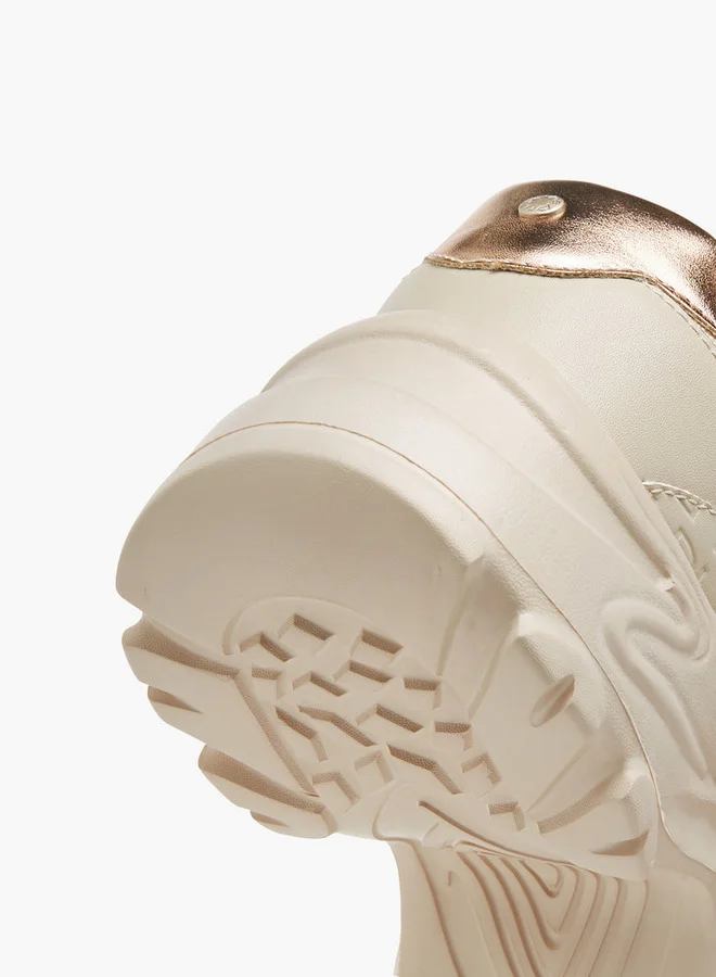 Paprika Monogram Embossed Sneakers with Lace-Up Closure