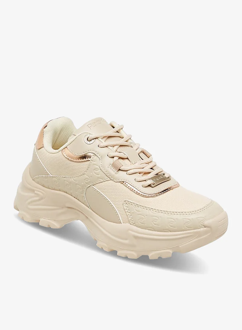 بابريكا أحذية رياضية بنقش شعار مع إغلاق برباط