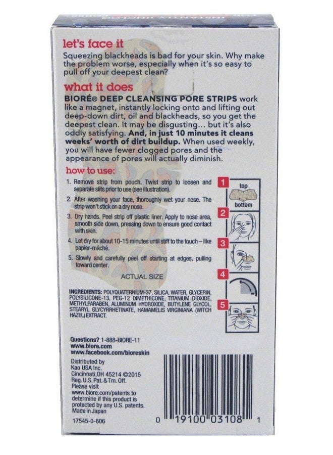 Biore Deep Cleansing Pore Strips 8 Count Nose (3 Pack) - Image 4