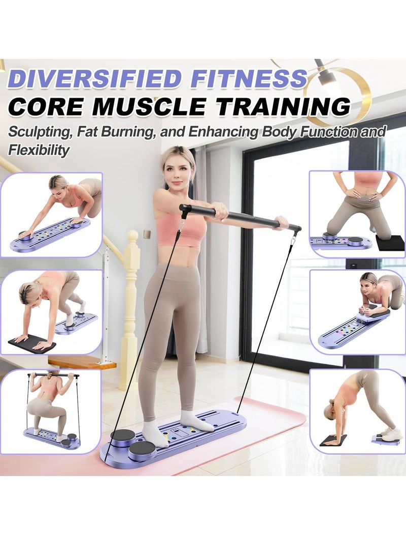Jourvent Pilates Board 2025 - 8-in-1 Portable Foldable Reformer Set for Home Workouts - Image 2