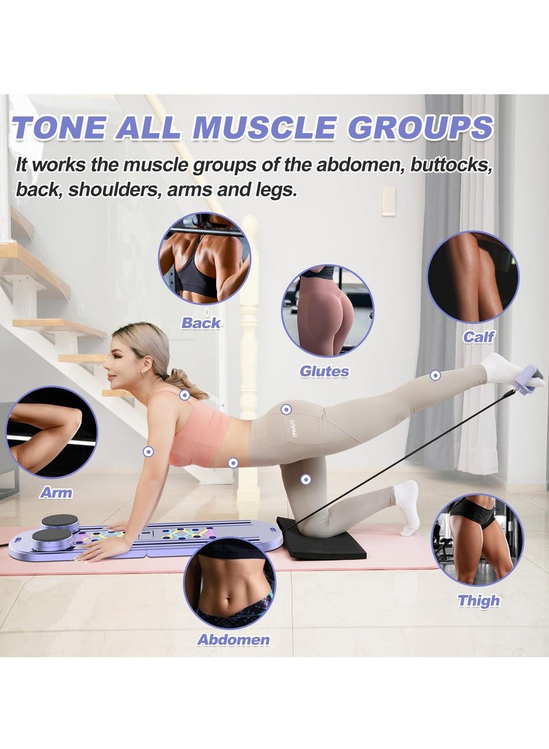 Jourvent Pilates Board 2025 - 8-in-1 Portable Foldable Reformer Set for Home Workouts - Image 4