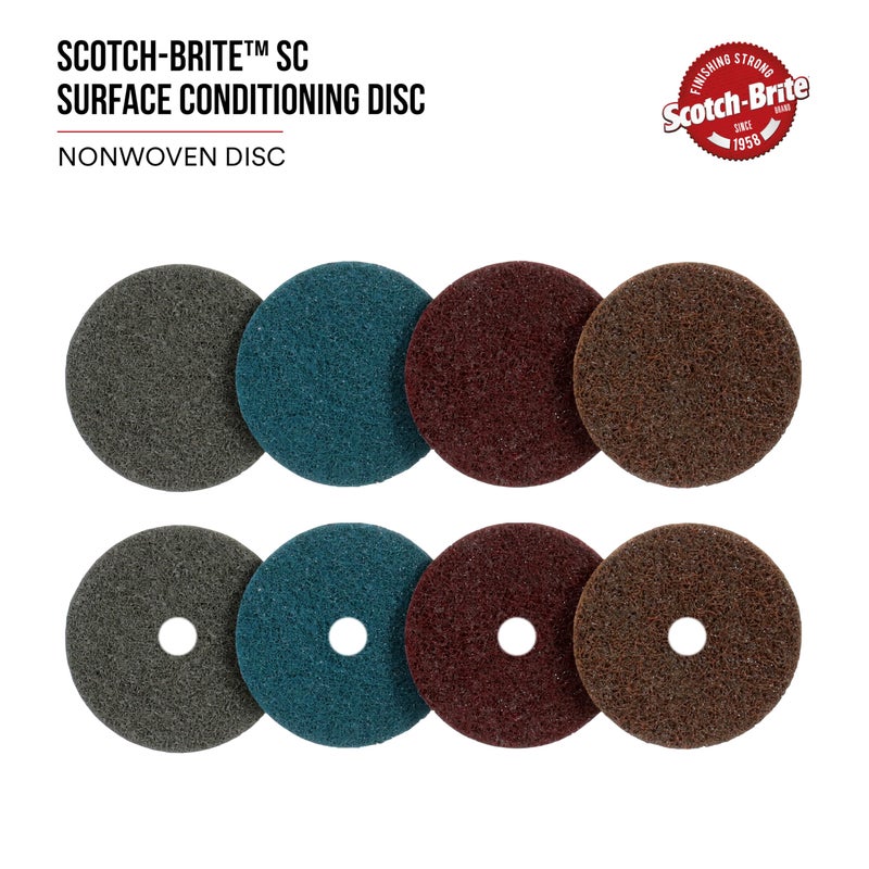 Cubitron 3M Surface Conditioning Disc for Sanding – Metal Surface Prep – Hook and Loop – Aluminum Oxide – Medium Grit – 5” diam. – Pack of 10 - Image 2