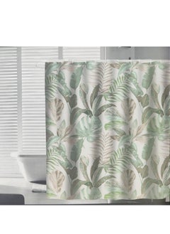 Generic Waterproof Polyester Shower Curtain With 12 Hooks 180*180CM  - Image 1