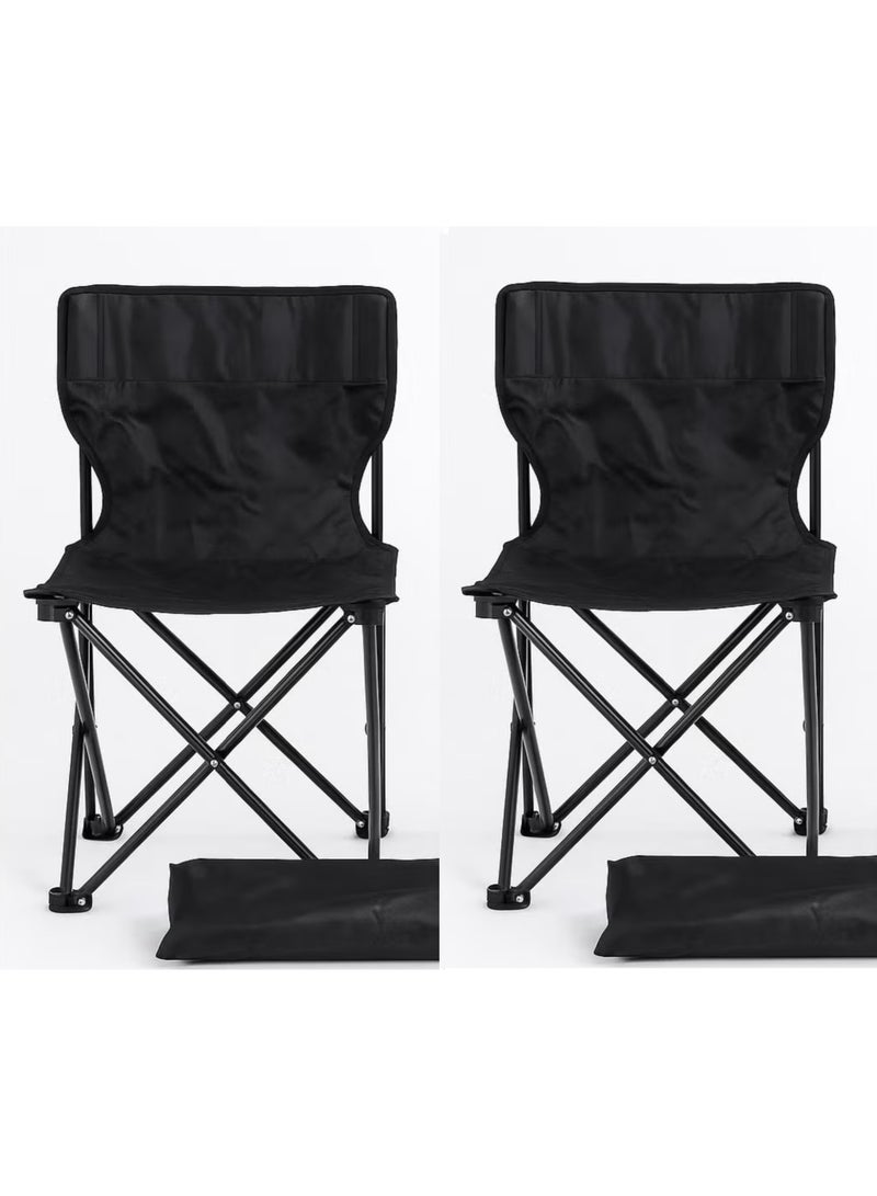 Denx Pack Of 2 Portable Kids Camping Chair with Carry Bag – Foldable Outdoor Child Camping Chair for Boys & Girls Ages 3 to 7 – Lightweight, Durable, Easy to Carry – Compact Size [ 63cm Height x 35cm Width x 35cm Depth ] – Random Fun Designs for Camping, Picnic, Travel & Beach - Image 1
