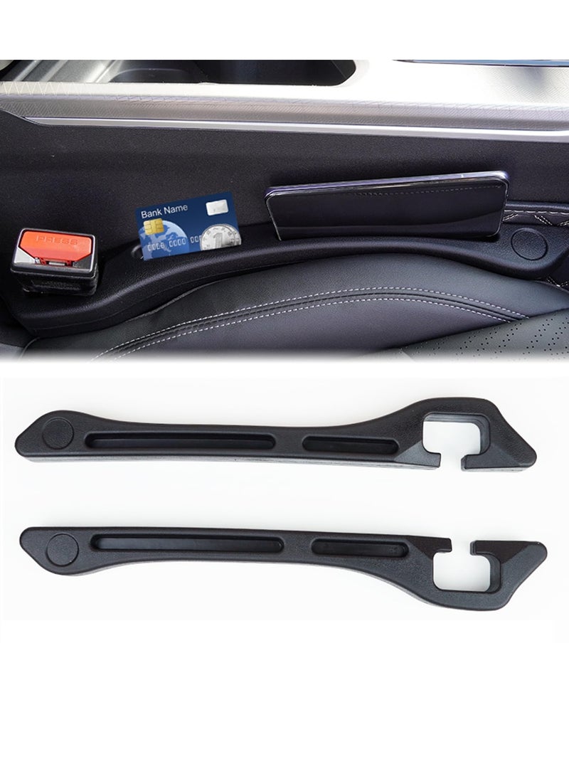 SYOSI Car Seat Gap Filler 2 PCS Car Gap Filler Organizer for Car Seat 2in1 Universal Seat Gap Filler Fits Car Truck SUV Fill the Gap Between Seat Console Organizer Stop Things from Dropping Black - Image 1