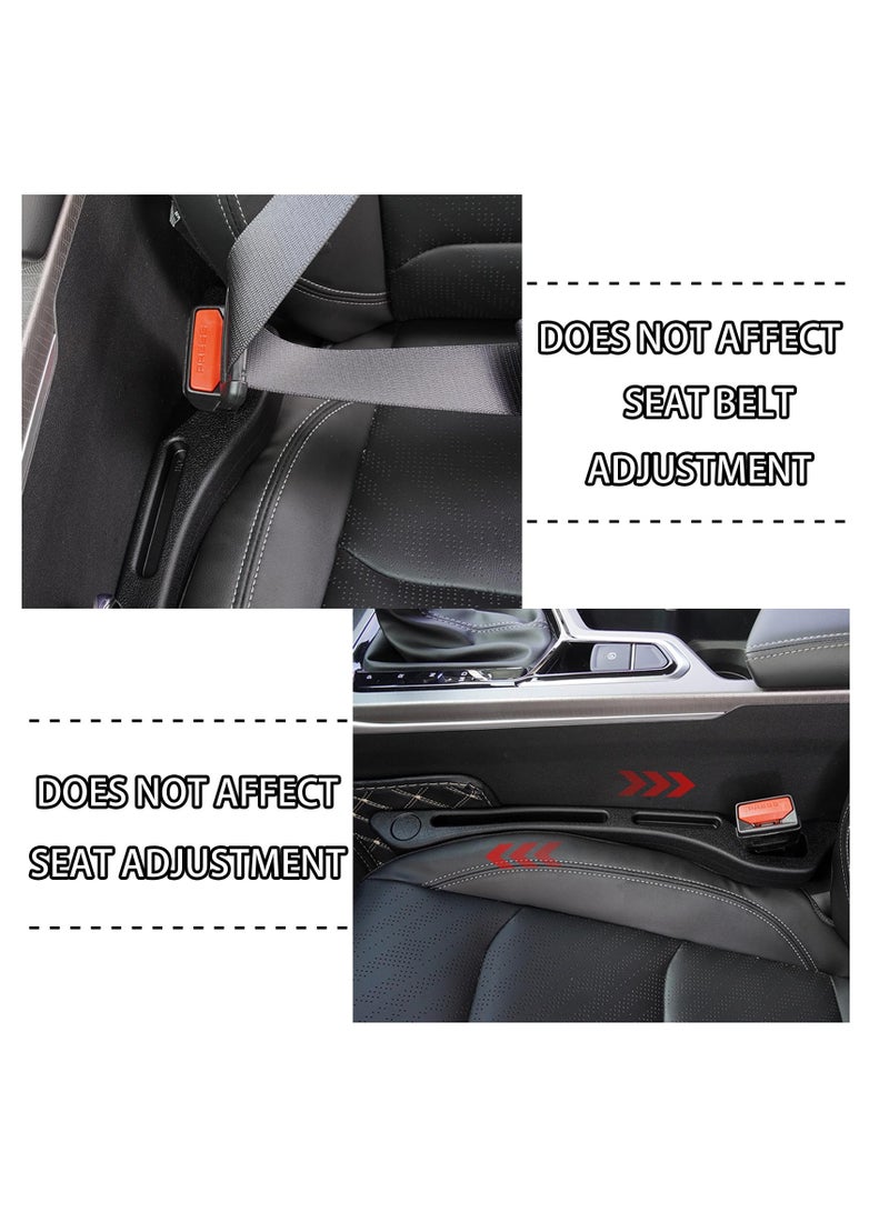 SYOSI Car Seat Gap Filler 2 PCS Car Gap Filler Organizer for Car Seat 2in1 Universal Seat Gap Filler Fits Car Truck SUV Fill the Gap Between Seat Console Organizer Stop Things from Dropping Black - Image 5
