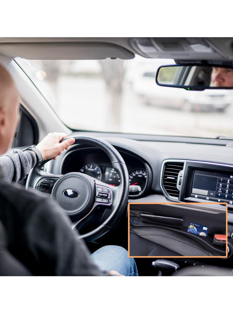 SYOSI Car Seat Gap Filler 2 PCS Car Gap Filler Organizer for Car Seat 2in1 Universal Seat Gap Filler Fits Car Truck SUV Fill the Gap Between Seat Console Organizer Stop Things from Dropping Black - Image 3