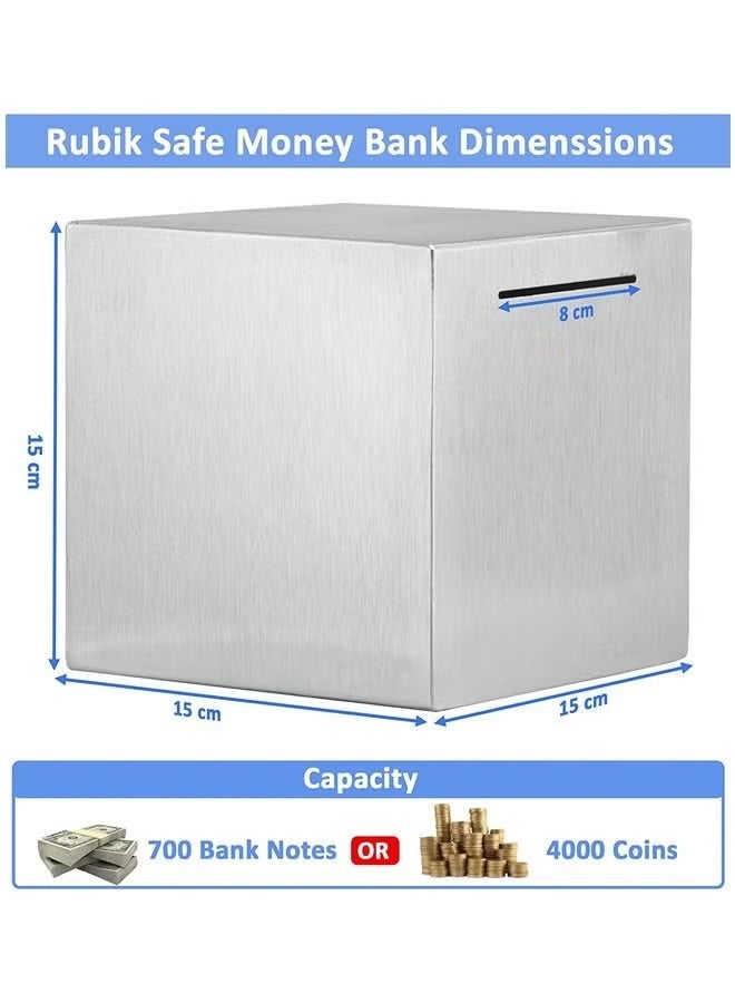 Beauenty Stainless Steel Money Saving Box Money Saving Box - Image 2