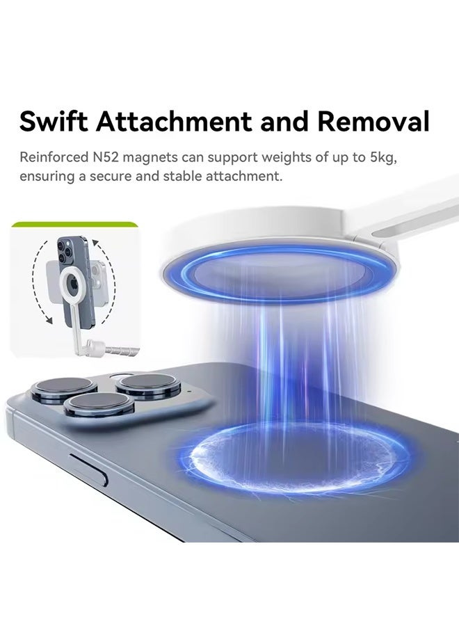 يولانزي حامل ثلاثي القوائم للهواتف الذكية Ulanzi MG-003 Magsafe مكون من 7 أقسام وجهاز تحكم لاسلكي مغناطيسي قابل للفصل لهاتف iPhone 16 15 14 13 12 عصا سيلفي - Image 3