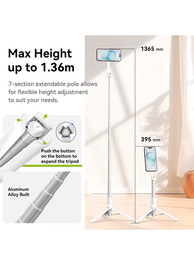 يولانزي حامل ثلاثي القوائم للهواتف الذكية Ulanzi MG-003 Magsafe مكون من 7 أقسام وجهاز تحكم لاسلكي مغناطيسي قابل للفصل لهاتف iPhone 16 15 14 13 12 عصا سيلفي - Image 4