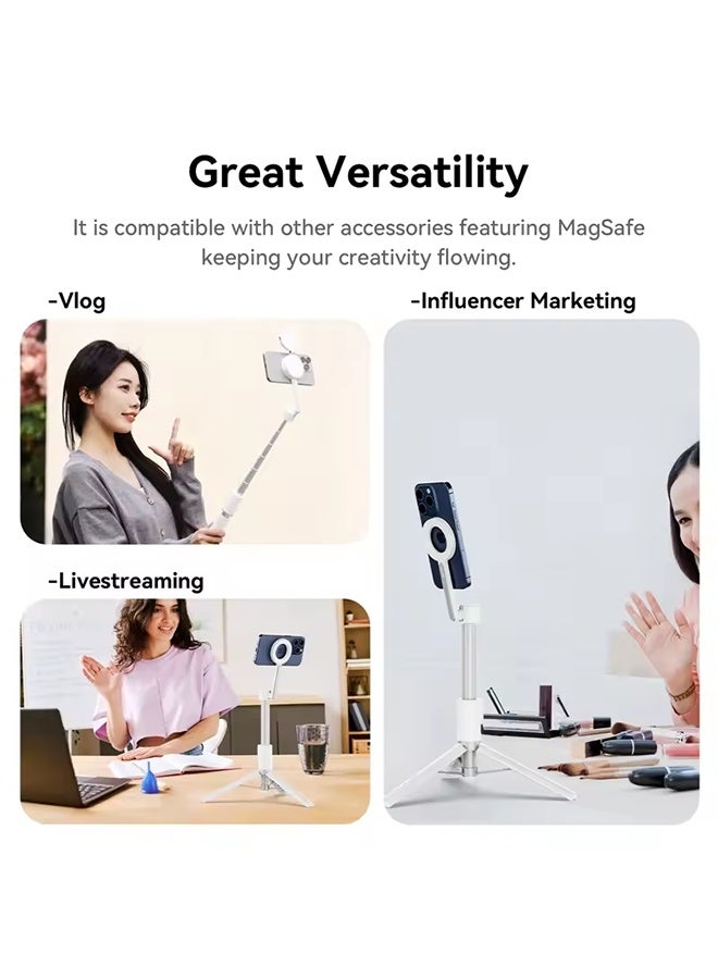 يولانزي حامل ثلاثي القوائم للهواتف الذكية Ulanzi MG-003 Magsafe مكون من 7 أقسام وجهاز تحكم لاسلكي مغناطيسي قابل للفصل لهاتف iPhone 16 15 14 13 12 عصا سيلفي - Image 5