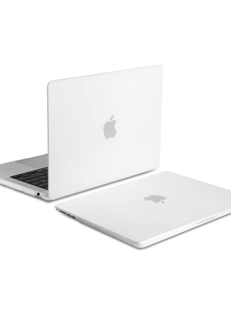 Rubberized Hard Shell Case Compatible with MacBook Air 13 inch 2026---2022 M5 M4 M3 M2( Model A3449/A3240/A3113/A2681),Frosted Transparent - Image 2