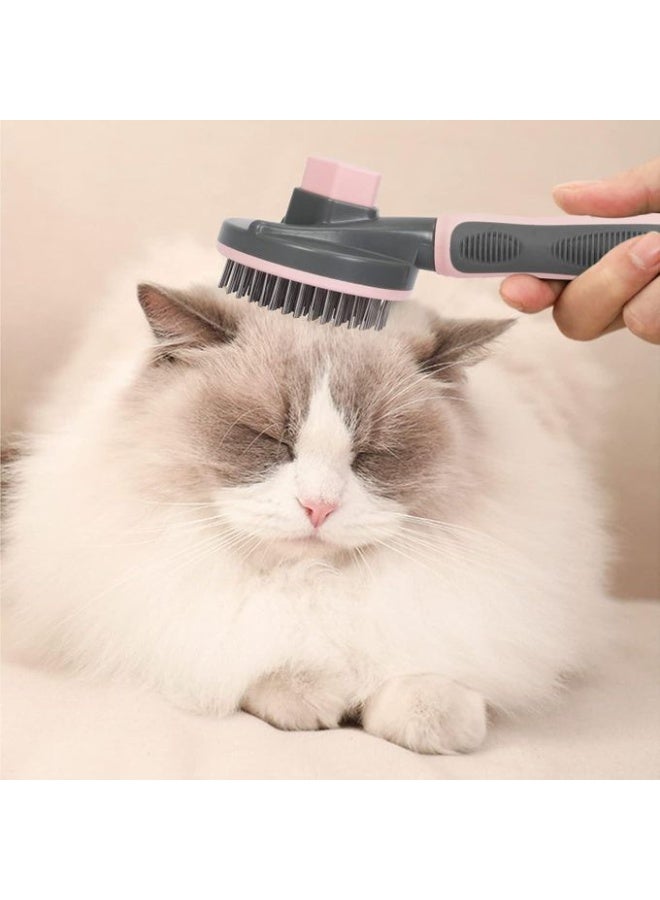 فرشاة تنظيف ذاتي لتساقط شعر الكلاب والقطط، أداة إزالة المعطف السفلي السائب مع خاصية التدليك، مناسبة للحيوانات الأليفة ذات الشعر الطويل والقصير - Image 3