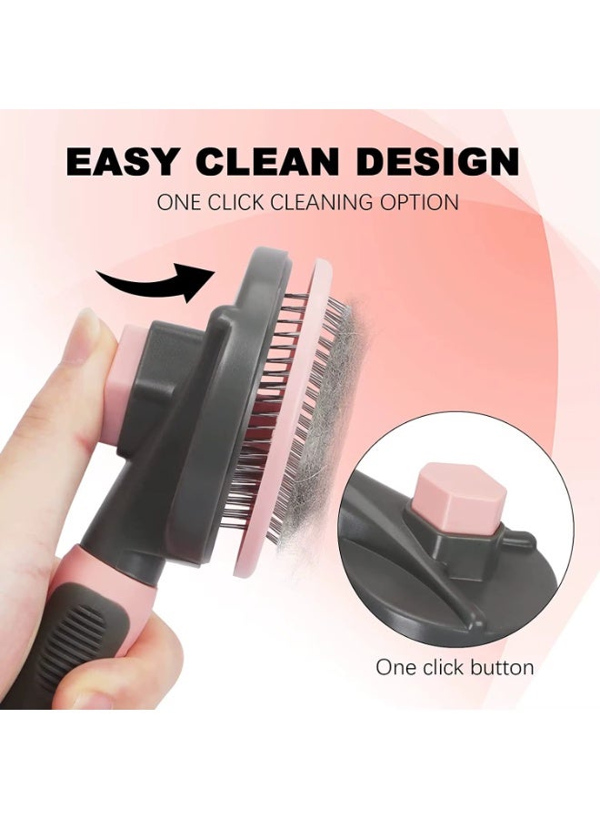 فرشاة تنظيف ذاتي لتساقط شعر الكلاب والقطط، أداة إزالة المعطف السفلي السائب مع خاصية التدليك، مناسبة للحيوانات الأليفة ذات الشعر الطويل والقصير - Image 4