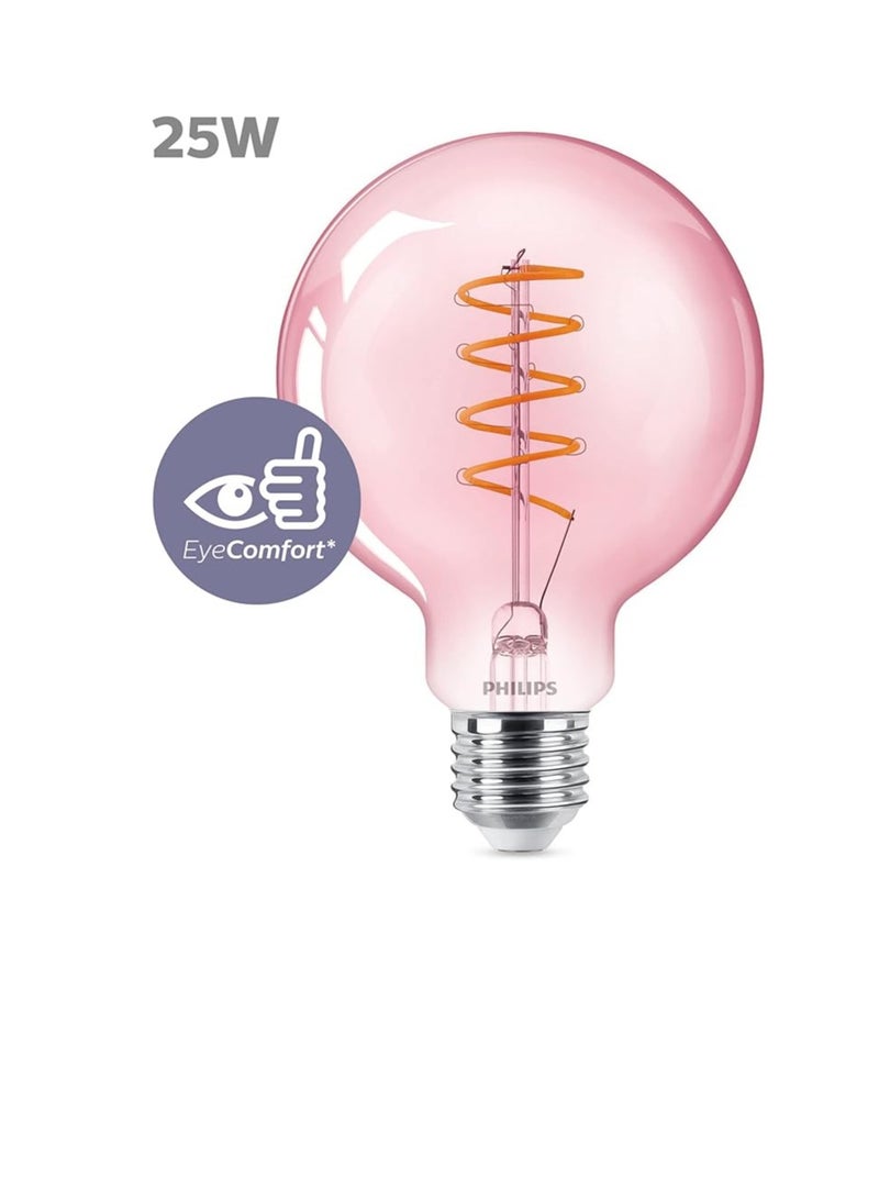 Philips Classic LED Bulb 4.5-25W E27  Pink dimmable - Image 2