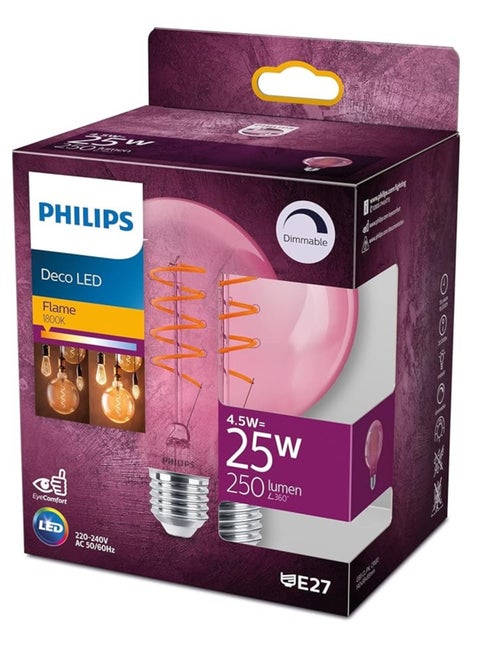 Philips Classic LED Bulb 4.5-25W E27  Pink dimmable