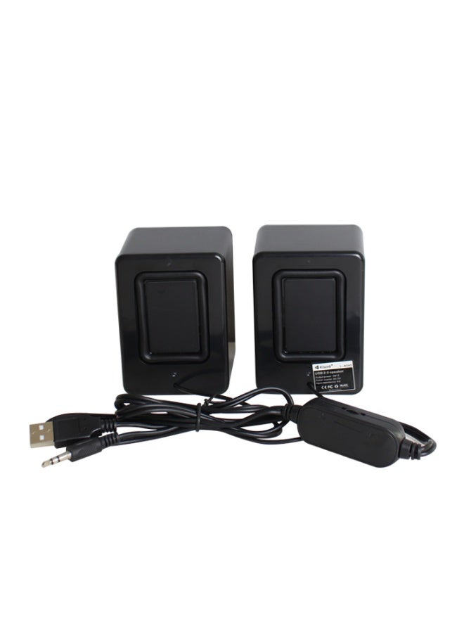 Kisonli L-4040 USB Powered Multimedia Speaker with AUX Cable & LED Lights – 2.0 Stereo Desktop Speaker - Image 4