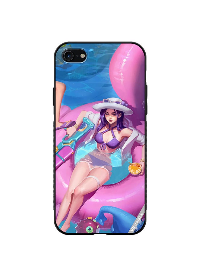 VR CREATIVE Protective Case Cover For Apple iPhone 7/8/SE 2020 Caitlyn Pool party League Of Legends Design Multicolour - Image 1