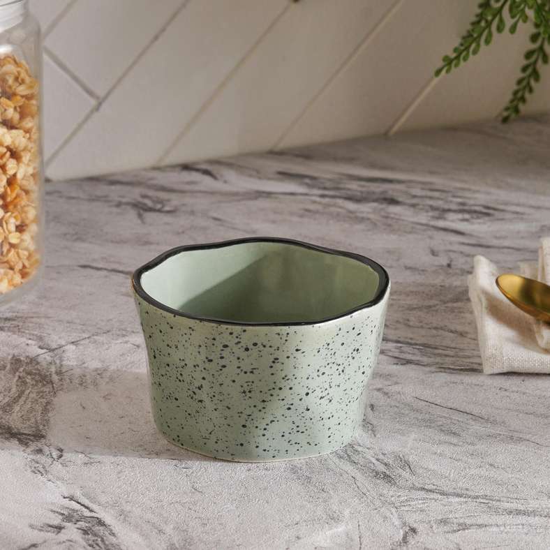 Pan Home رامكين من الخزف المنقط - أخضر 280 مل