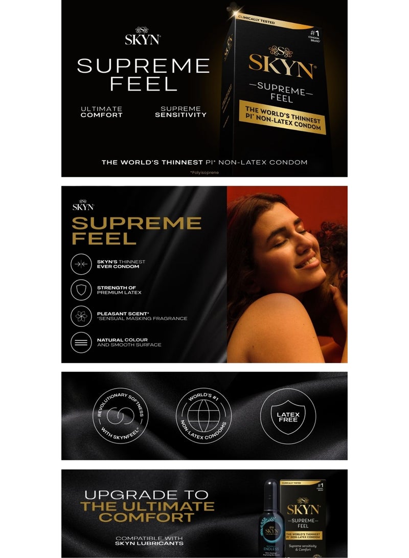 SKYN Supreme Feel Ultra Thin Non-Latex Condoms 10 Pieces - Image 2
