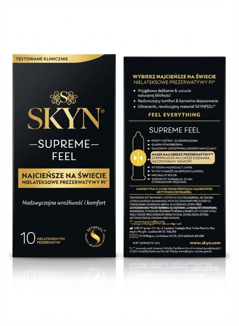 SKYN Supreme Feel Ultra Thin Non-Latex Condoms 10 Pieces - Image 1
