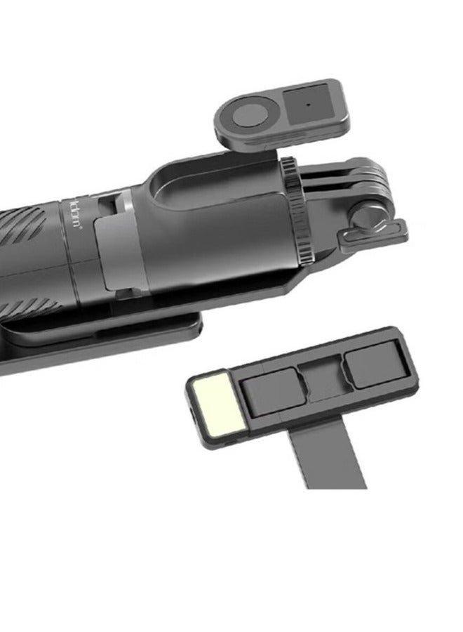 Earldom ET-ZP26 Bluetooth Remote Control Monopod Selfie & Mini Tripod with Fill Light for Live Broadcast, Black - Image 2