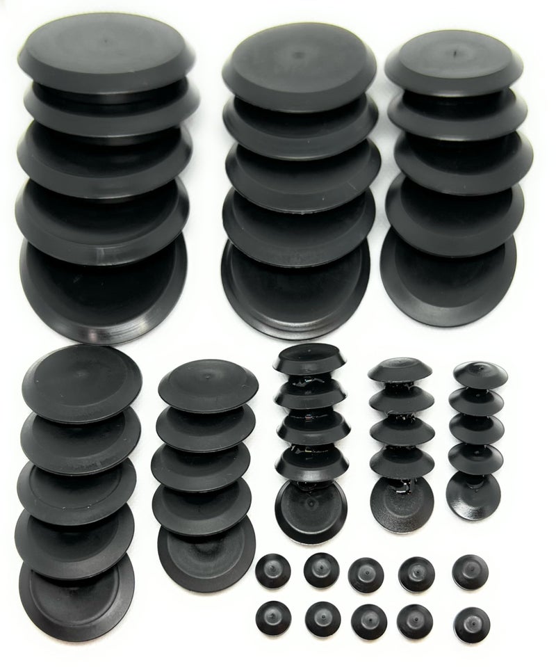 50 Piece Plastic Plugs for Round Holes Auto Body Plugs Body Plugs Sheet Metal Plugs Hole Plugs Automotive Body Plugs Automotive TOP SECRET PDR