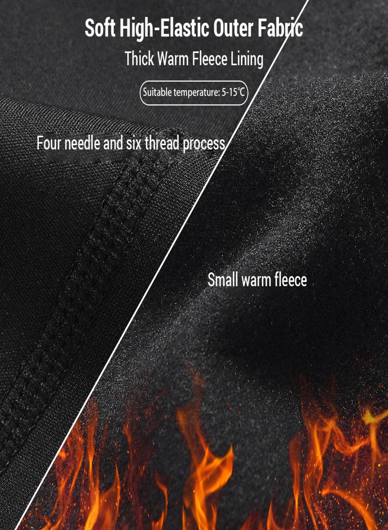WOSAWE Men's Cycling Pants  Thermal Insulated Bike Trousers  Fleece-lined Winter Riding Leggings  Warm and Windproof  Targeting Cyclists,BH148 Black, EU Size XL - Image 3