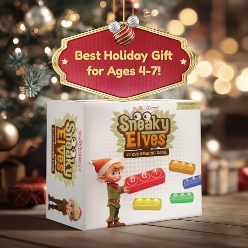 THE FIDGET GAME Sneaky Elves CVC Sight Words Game Pop Sensory Toy to Learn and Spell Educational Kindergarten Classroom Activities Multisensory Reading and Phonics Flash Cards for Kids 3 Years - Image 5