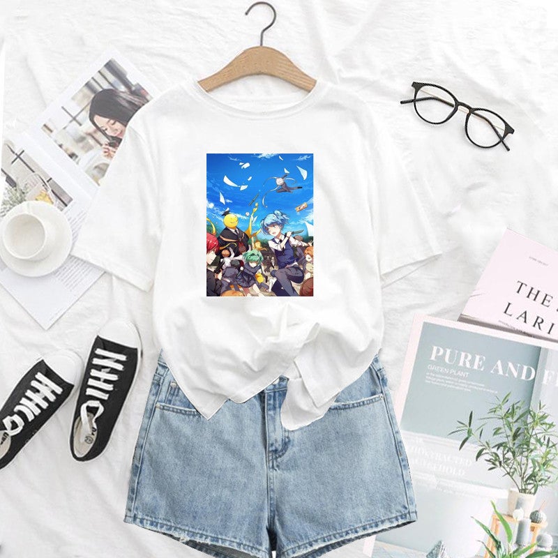 [Send on the same day] in stock top loose cartoon casual printed sun man peripheral T-shirt short sleeve cross-border - Image 3