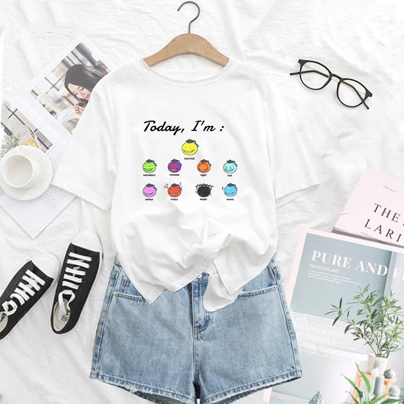 [Send on the same day] in stock top loose cartoon casual printed sun man peripheral T-shirt short sleeve cross-border - Image 4
