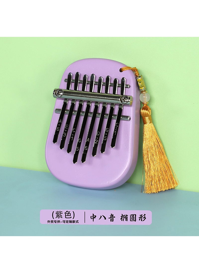 8-tone mini thumb piano kalinba solid wood crystal transparent five-finger piano portable beginner finger piano musical instrument style - Image 1