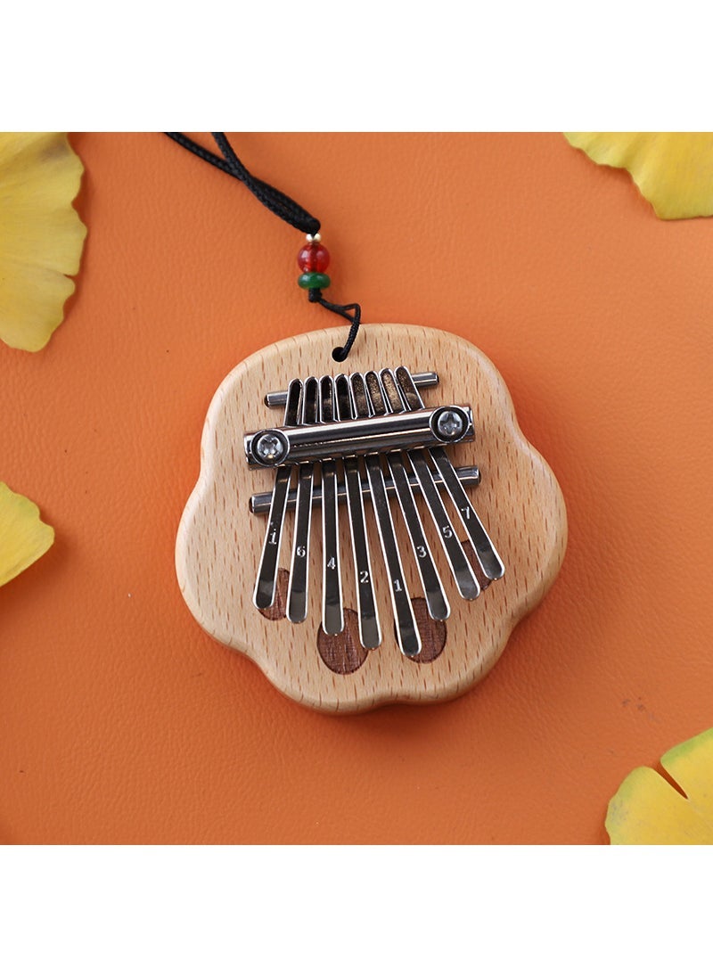 8-tone mini thumb piano kalinba solid wood crystal transparent five-finger piano portable beginner finger piano musical instrument style - Image 3