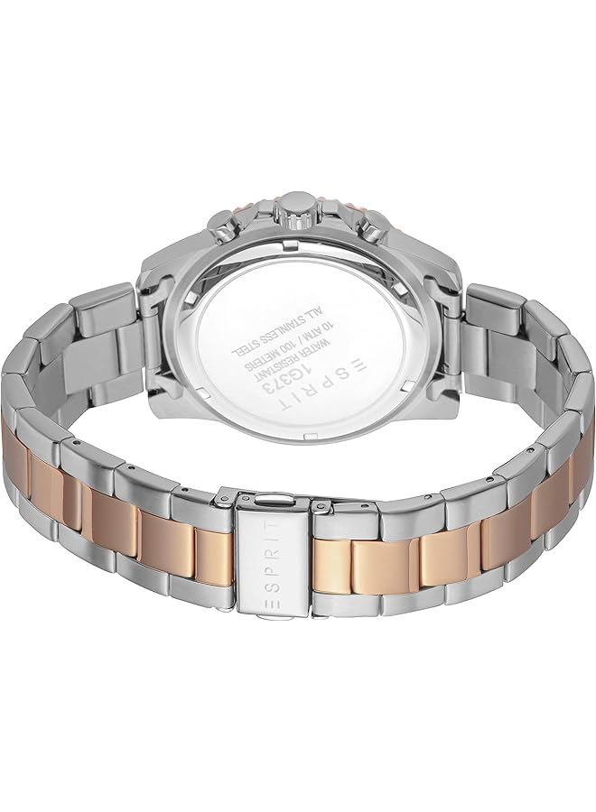 ESPRIT Hudson Male Wristwatch Quartz Casual Stainless Steel Band And Case Gray Analog Blue Dial Es1G373M0095 - Image 3