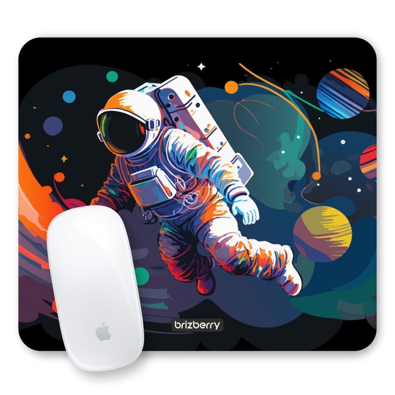 ARTBRIZ ® Brizberry Astronout Mouse Pad, Optimised for Speed and Precision, Premium Anti Skid Rubber Base, for Office Desktop Laptop PC Mac, 240mm x 210mm x 3mm (121S - Pack of 1) - Image 1