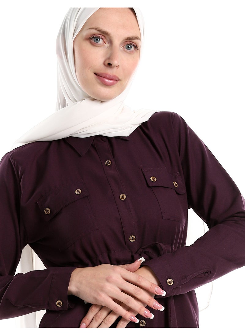 Puritopia - Plum Maxi shirt dress - Image 1