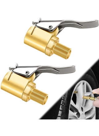 2 Pack Brass Locking Tire Air Chuck Tire Inflator Hose Adapter for Twist On Connection Convert to Lock On No Air Leakage Air Compressor Pump Clip On Tire Chucks Tire Nozzle with Tire Valve Thread - pzsku/Z3200BC0552B646AAFF6EZ/45/_/1712138297/4fbee03a-40c5-4034-9022-3737f41176e0