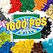 MANNIDOO 1600 Pieces Building Bricks Building Bulk Block with 2 Packs 24x24 Studs Sticky Plate and 46PCS Wheel Accessory Compatible with All Major Bricks Gfits for Kid 18 Shape16 Colo - Image 2