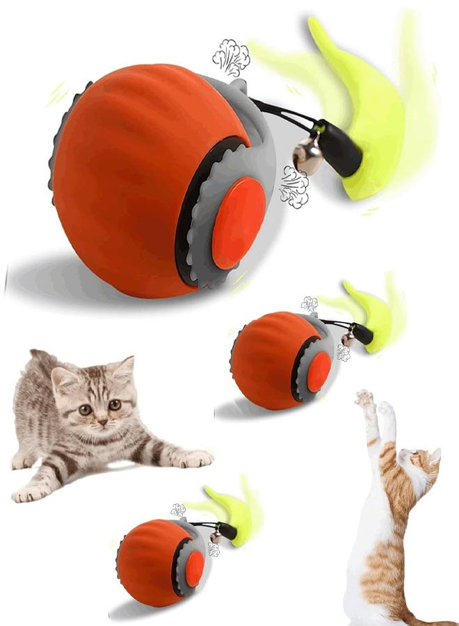 Pet Cat Intelligent Sensor Ball Electric Toy, Reduce Kitten Boredom, Encourages Physical Activity, Adjustable Ball Fast Rolling Carpet For Bedroom, Park - Image 1